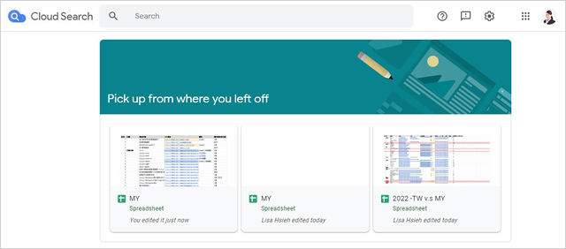 Sign in to your Google Workspace account before using Cloud Search by installing the Cloud Search mobile app or accessing Cloud Search from your browser.