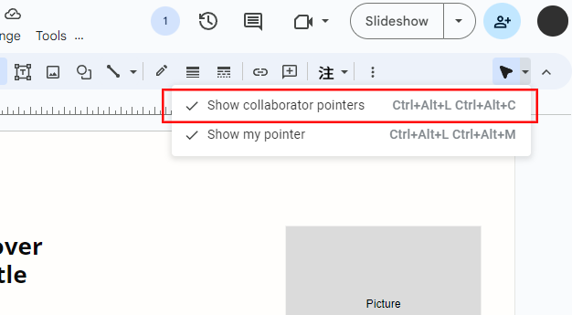Set Collaborator Pointer Showing 