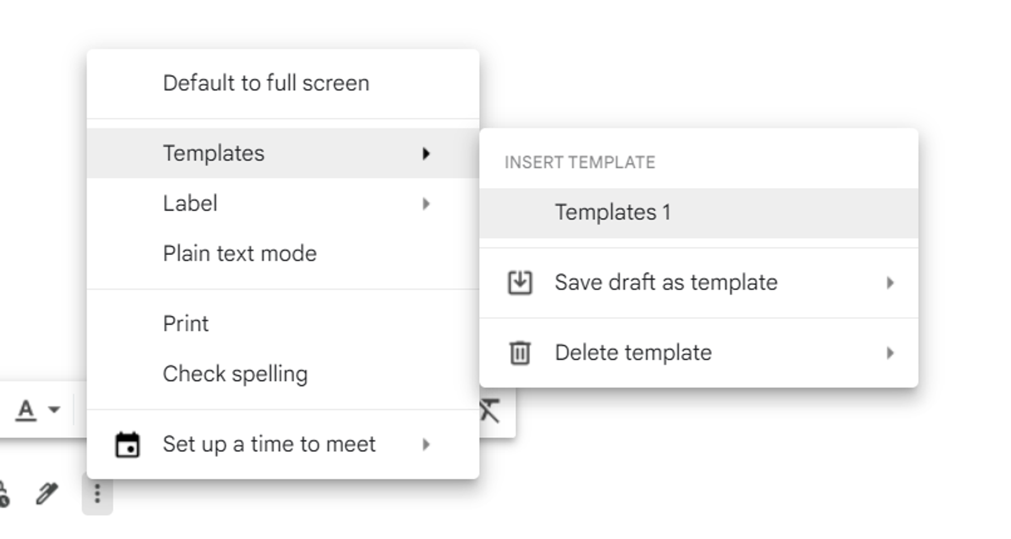 Select the template you want to use in Gmail