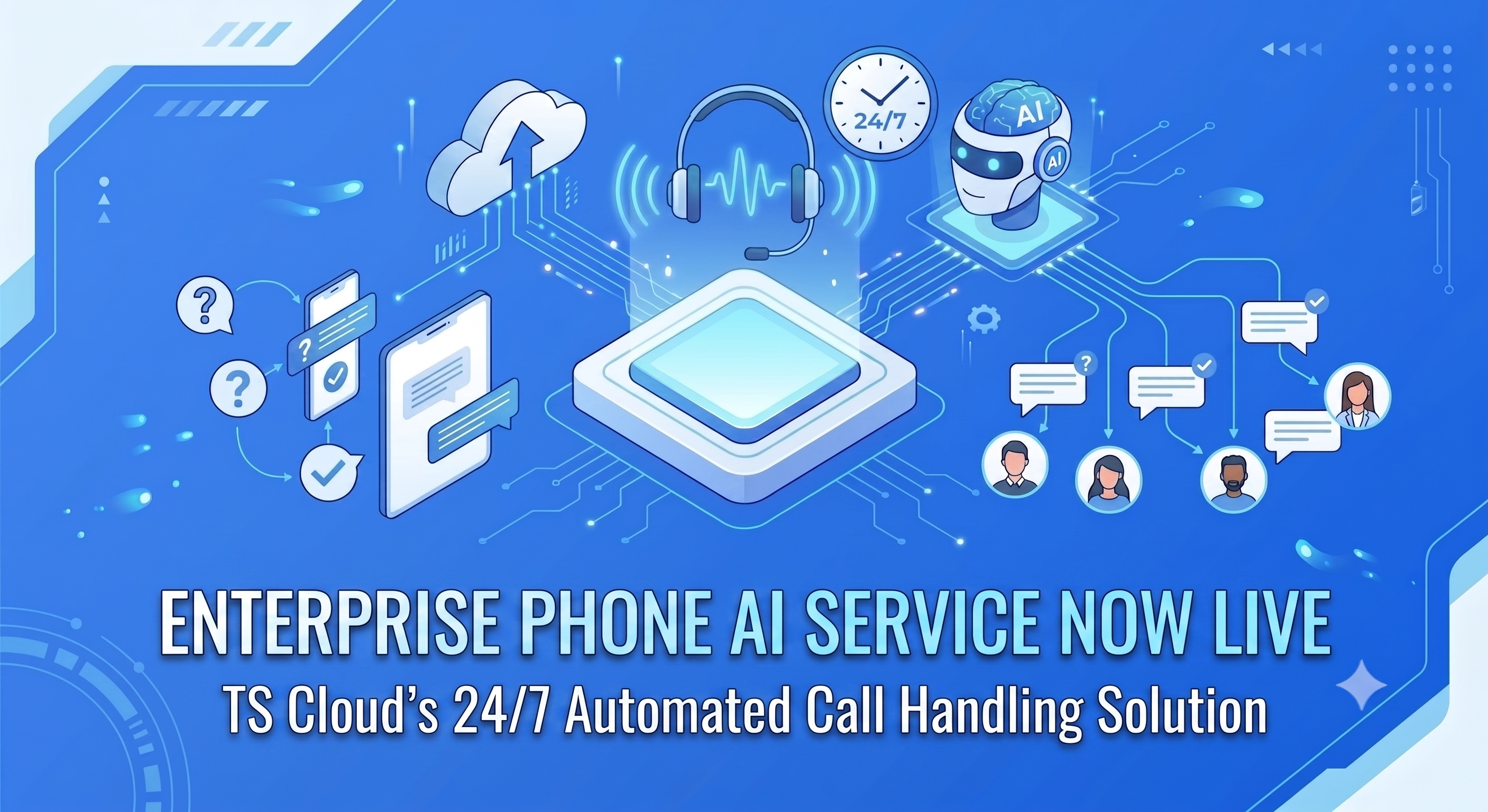 Enterprise Phone AI Service Now Live | TS Cloud’s 24/7 Automated Call Handling Solution